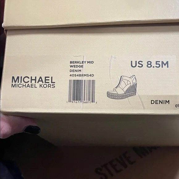 Michael Kors Denim Blue Espadrille Wedges - Picture 9 of 9